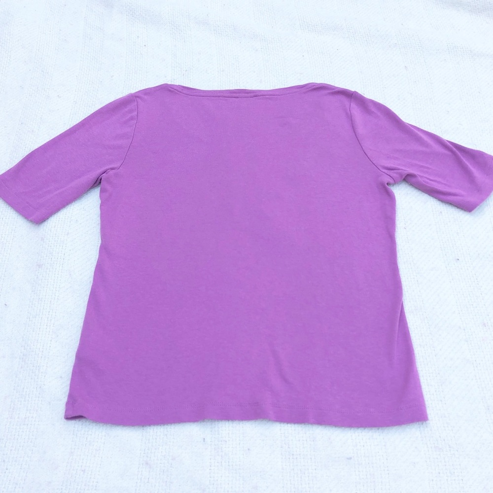 Petite Talbots purple top - Picture 4 of 5